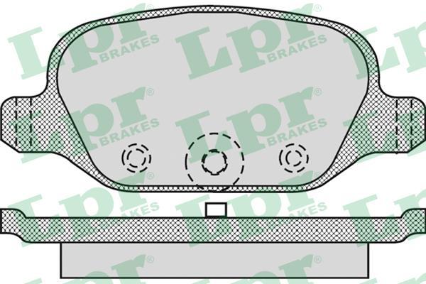 LPR 05P872 Колодки тормозные дисковые зад FIAT PUNTO 99-(573019J) (573019J)