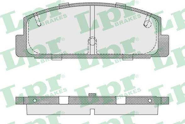 LPR 05P876 Колодки тормозные дисковые MAZDA RX 7 92>/MAZDA 323 1.8 T/626 91>94 задние (GJYB2648Z9C)