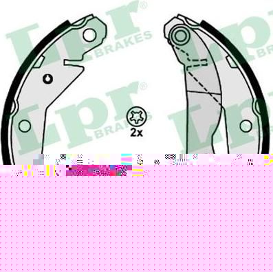 LPR 08130 Колодки тормозные барабанные OPEL Astra F,Corsa C,Vectra A 93-> <=8130 (1605042)