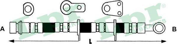 LPR 6T47295 Шланг тормозной HONDA ACCORD ROVER 600 (46410SN7000)