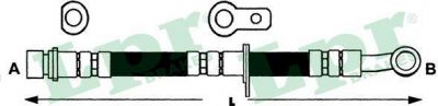 LPR 6T47482 Шланг тормозной HONDA CIVIC 91-01 задний правый (46430SR3941)