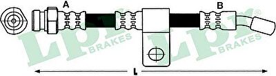 LPR 6T48144 тормозной шланг на HYUNDAI ACCENT II седан (LC)