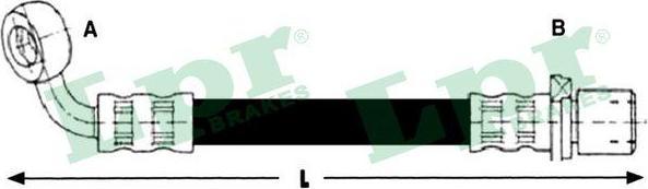 LPR 6T48257 Шланг тормозной TOYOTA LAND CRUISER 100 (90947-02A10)