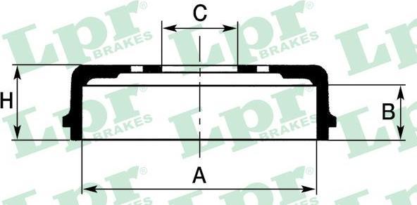 LPR 7D0668 тормозной барабан на CHEVROLET SPARK (M300)