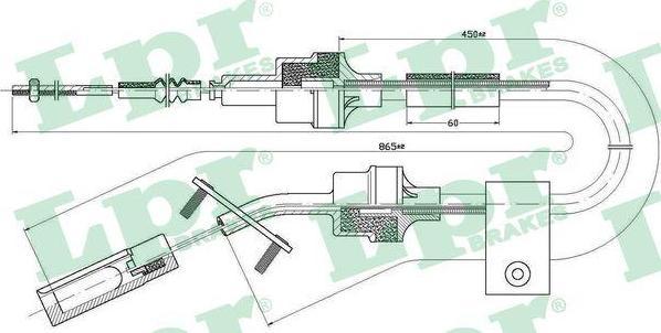 LPR C0065C трос, управление сцеплением на FIAT MULTIPLA (186)
