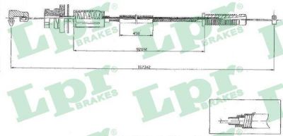 LPR C0079A тросик газа на PEUGEOT 205 II (20A/C)