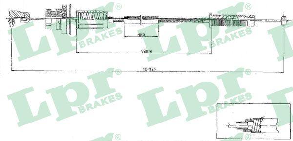 LPR C0079A тросик газа на PEUGEOT 205 II (20A/C)