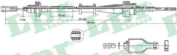 LPR C0112C трос, управление сцеплением на NISSAN ALMERA I (N15)