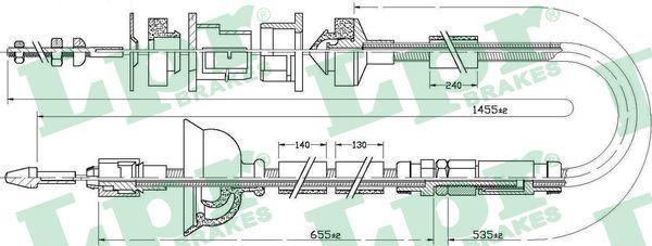 LPR C0169C трос, управление сцеплением на PEUGEOT 405 II Break (4E)