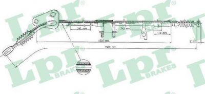 LPR C0376B трос, стояночная тормозная система на MAZDA 323 C IV (BG)