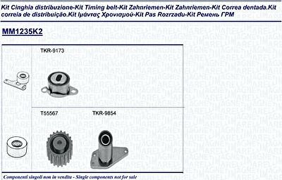 Magneti Marelli 341312351102 комплект ремня грм на RENAULT MEGANE I (BA0/1_)