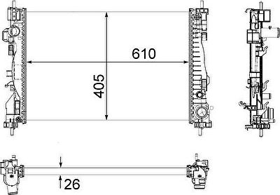 Magneti Marelli 350213129600 радиатор, охлаждение двигателя на ALFA ROMEO GIULIETTA (940)