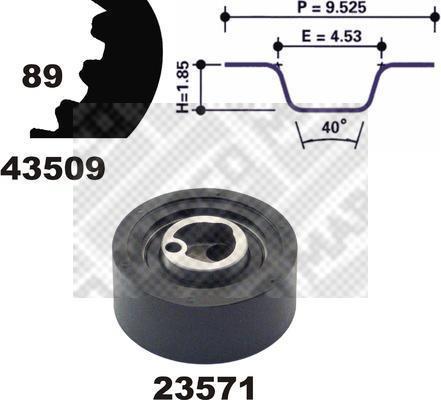MAPCO 23509 комплект ремня грм на SUZUKI SWIFT I (AA)