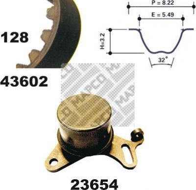 MAPCO 23602 комплект ремня грм на 3 (E30)