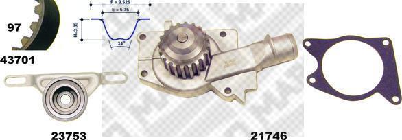 MAPCO 41701 водяной насос + комплект зубчатого ремня на FORD ORION II (AFF)