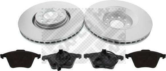 MAPCO 47825HPS комплект тормозов, дисковый тормозной механизм на AUDI A6 Avant (4B5, C5)