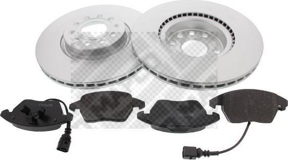 MAPCO 47833HPS комплект тормозов, дисковый тормозной механизм на AUDI A3 (8P1)