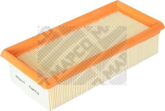 MAPCO 60910 воздушный фильтр на MITSUBISHI COLT VI (Z3_A, Z2_A)