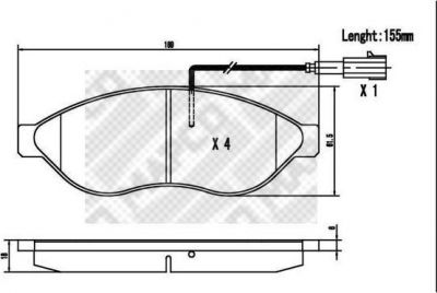 MAPCO 6847 комплект тормозных колодок, дисковый тормоз на PEUGEOT BOXER фургон