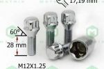 Матрикс 372110H1 К-кт болтов секр. M12x1.25x28 Хром конус с выступом 5 луч, 1 кл. Матрикс 372110H1 К-кт болтов секр. M12x1.25x28 Хром конус с выступом 5 луч, 1 кл.