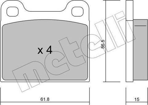 METELLI 22-0003-0 комплект тормозных колодок, дисковый тормоз на OPEL MONZA A (22_)