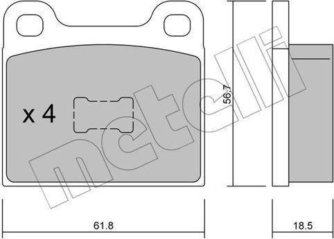 METELLI 22-0010-1 комплект тормозных колодок, дисковый тормоз на VW PASSAT (32)