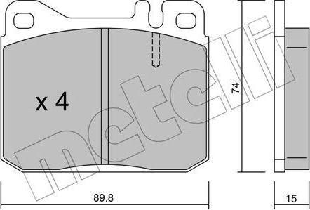 METELLI 22-0011-0 комплект тормозных колодок, дисковый тормоз на MERCEDES-BENZ UNIMOG