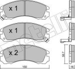 METELLI 22-0134-0 комплект тормозных колодок, дисковый тормоз на MITSUBISHI PAJERO SPORT II (KH_, KG_)