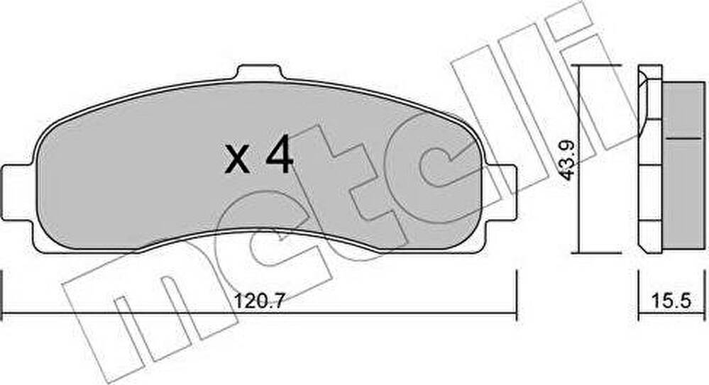 METELLI 22-0145-0 комплект тормозных колодок, дисковый тормоз на NISSAN MICRA II (K11)