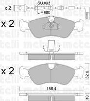METELLI 22-0208-2K комплект тормозных колодок, дисковый тормоз на OPEL VECTRA B универсал (31_)