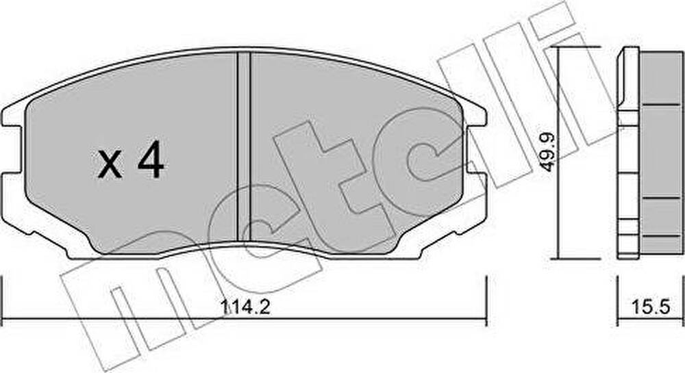 METELLI 22-0221-0 комплект тормозных колодок, дисковый тормоз на MITSUBISHI LANCER IV седан (C6_A)