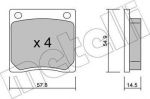 METELLI 22-0229-0 комплект тормозных колодок, дисковый тормоз на NISSAN CHERRY II купе (N10)