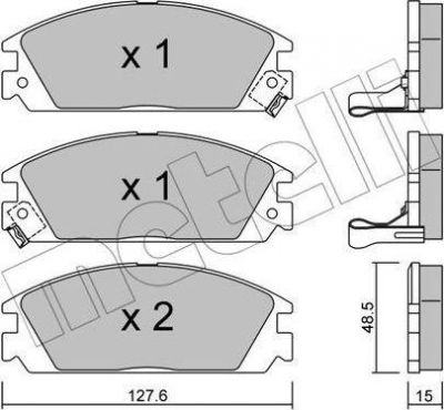 METELLI 22-0237-1 комплект тормозных колодок, дисковый тормоз на HONDA ACCORD III (CA)
