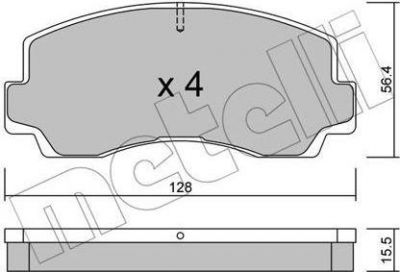 METELLI 22-0243-0 комплект тормозных колодок, дисковый тормоз на TOYOTA CELICA купе (RA4_, TA4_)
