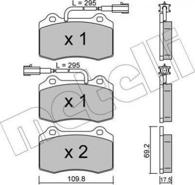 METELLI 22-0251-0 комплект тормозных колодок, дисковый тормоз на CHRYSLER VIPER