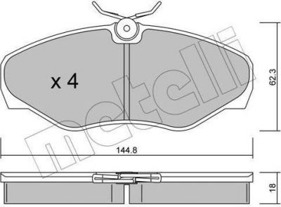 METELLI 22-0338-2 Комплект тормозных колодок, диско
