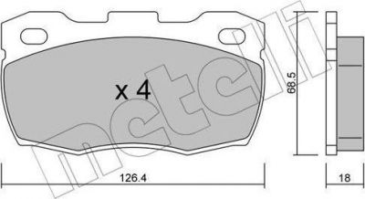 METELLI 22-0352-0 комплект тормозных колодок, дисковый тормоз на LAND ROVER DEFENDER Station Wagon (LD)