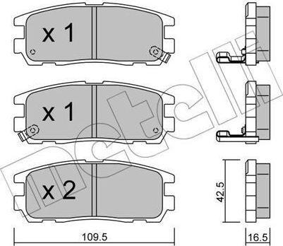 METELLI 22-0358-0 комплект тормозных колодок, дисковый тормоз на OPEL FRONTERA B (6B_)