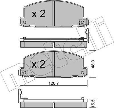 METELLI 22-0360-0 комплект тормозных колодок, дисковый тормоз на ISUZU CAMPO (KB)
