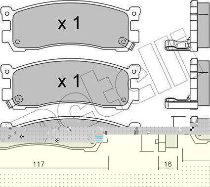 METELLI 22-0478-0 комплект тормозных колодок, дисковый тормоз на MAZDA MPV I (LV)
