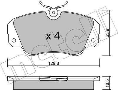METELLI 22-0538-0 комплект тормозных колодок, дисковый тормоз на OPEL OMEGA B (25_, 26_, 27_)