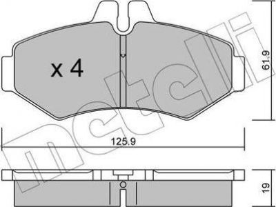 METELLI 22-0572-0 комплект тормозных колодок, дисковый тормоз на MERCEDES-BENZ G-CLASS (W463)