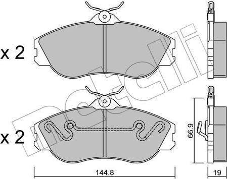 METELLI 22-0663-0 комплект тормозных колодок, дисковый тормоз на AUDI 80 Avant (8C, B4)