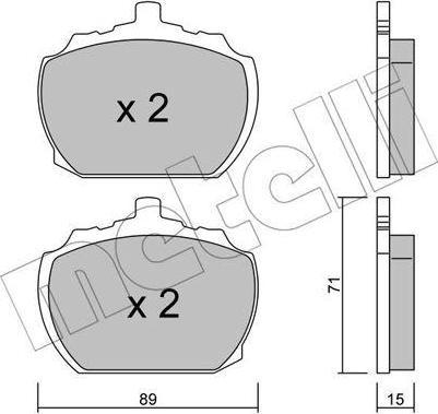 METELLI 22-0678-0 комплект тормозных колодок, дисковый тормоз на FORD TRANSIT c бортовой платформой/ходовая часть (V_ _)