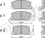 METELLI 22-0754-0 комплект тормозных колодок, дисковый тормоз на TOYOTA MR 2 III (ZZW3_)