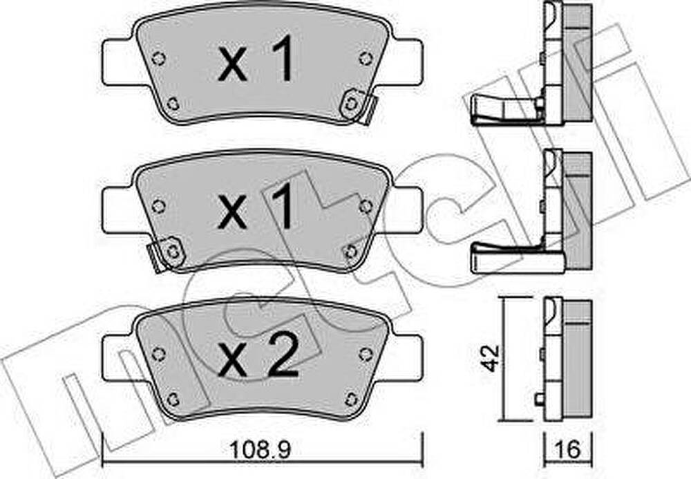 METELLI 22-0790-0 комплект тормозных колодок, дисковый тормоз на HONDA CR-V III (RE)
