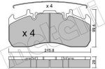 METELLI 22-0808-0 комплект тормозных колодок, дисковый тормоз на VOLVO FL II