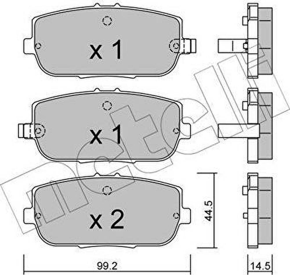 METELLI 22-0871-0 комплект тормозных колодок, дисковый тормоз на MAZDA MX-5 III (NC)