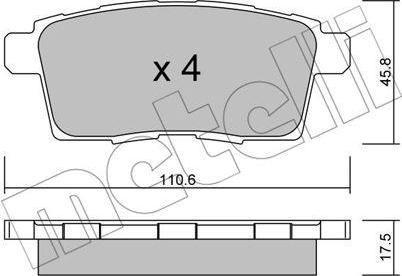 METELLI 22-0873-0 комплект тормозных колодок, дисковый тормоз на MAZDA CX-7 (ER)