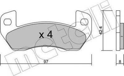 METELLI 22-0925-0 комплект тормозных колодок, дисковый тормоз на LIGIER NOVA